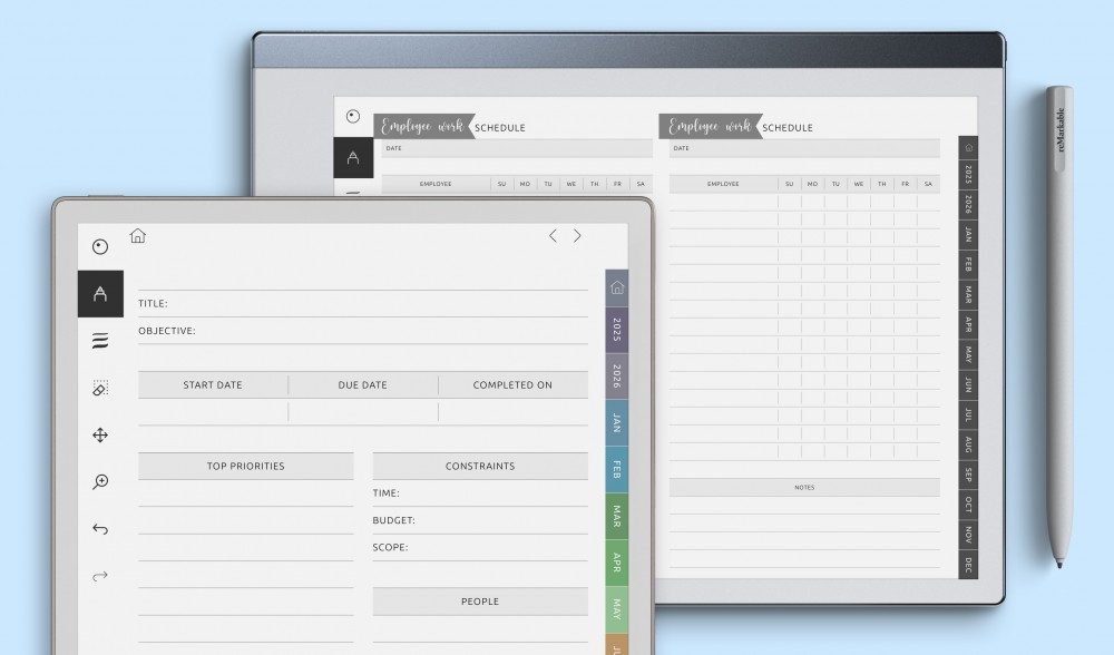 Business Planners for reMarkable