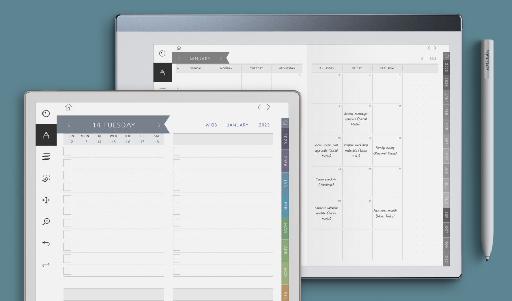 Productivity Planners for reMarkable