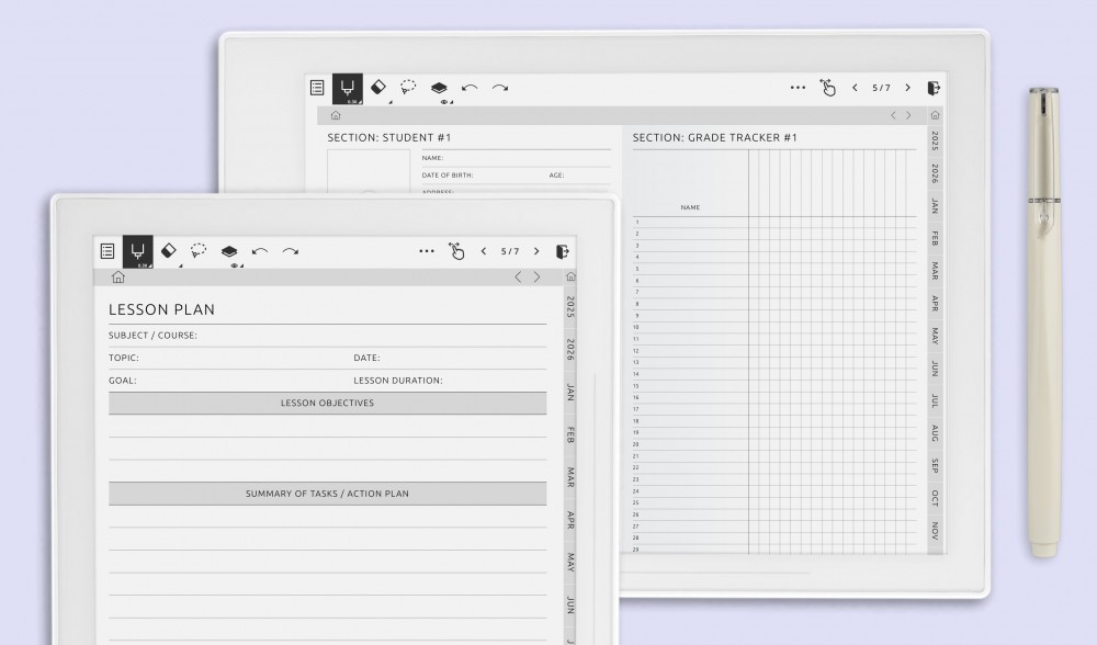Teacher Planners for Supernote
