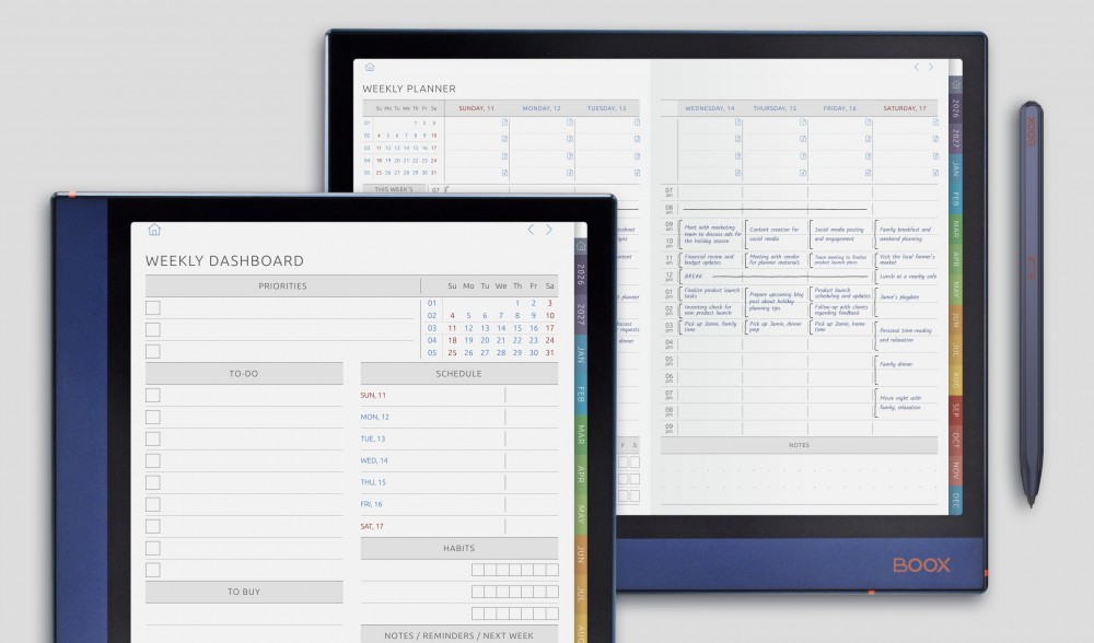 Weekly Planners for BOOX Note