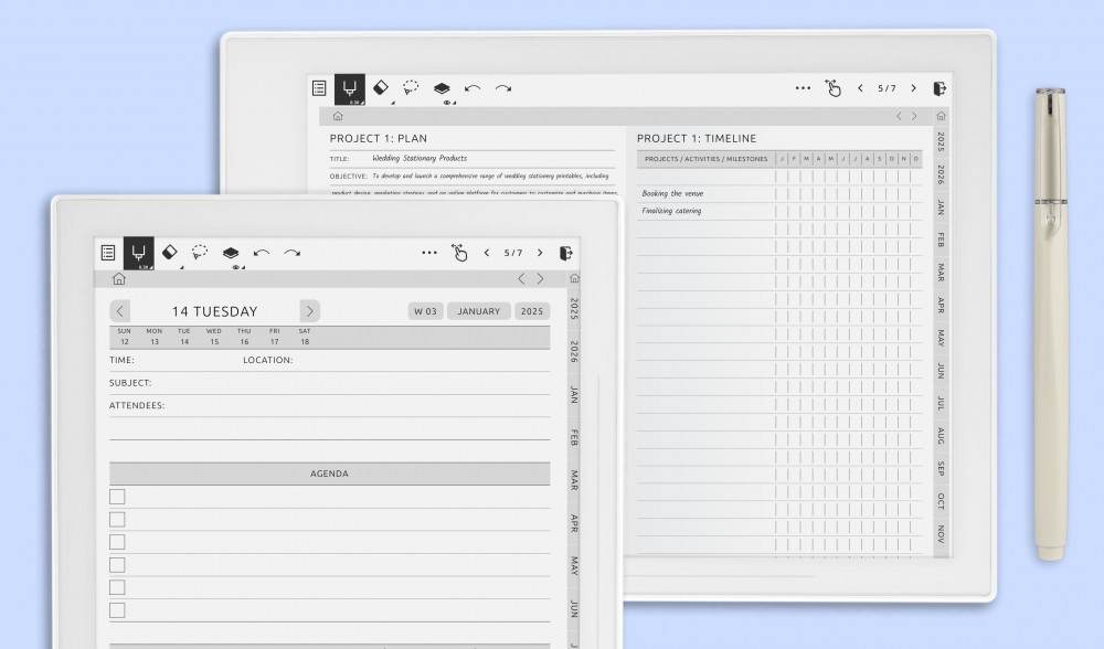 Work & Business Planners for Supernote