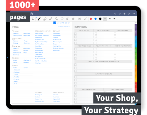 Android & iPad Digital Shop Planner for Small Business Owners