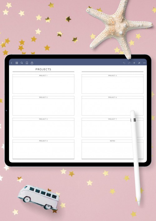 Project List Template for iPad