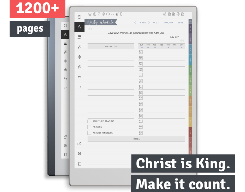 Remarkable Christian Planner for Remarkable Paper Pro and Remarkable 2