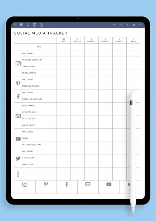 Social Media Tracker for Notability