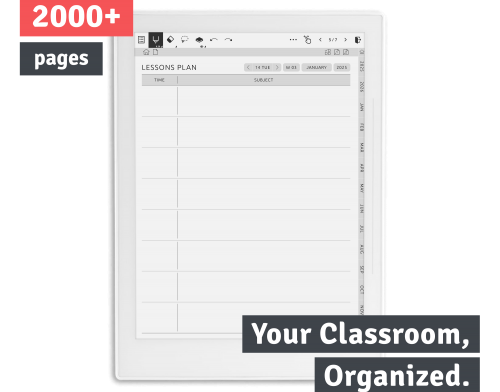 Teacher Planner for Supernote Tablet
